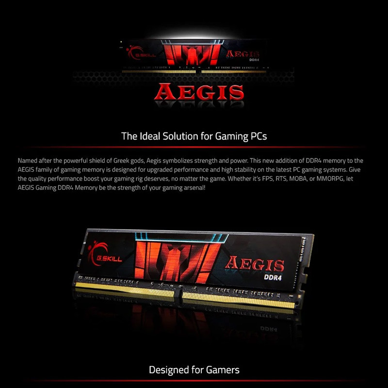 رم کامپیوتر G.SKILL Aegis DDR4 16GB 2666MHz CL19 Single