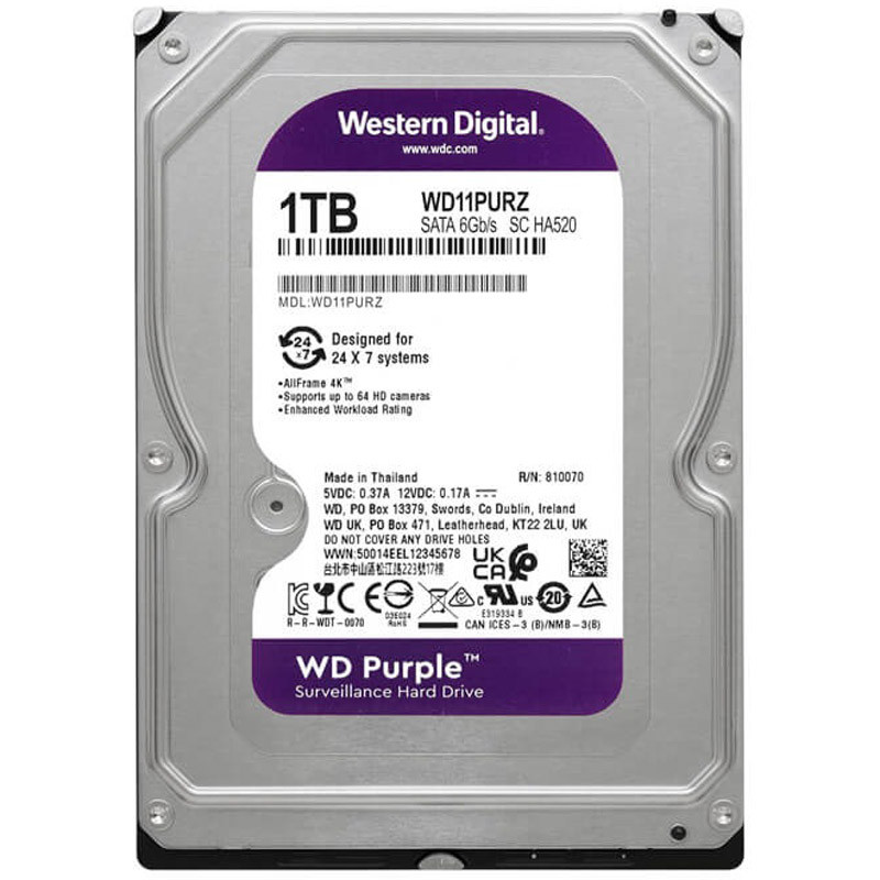 هارد اینترنال وسترن دیجیتال Western Digital Purple 1TB WD11PURZ