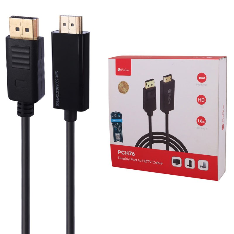 کابل Display TO HDMI 4K پرووان PCH76 طول 1.8 متر