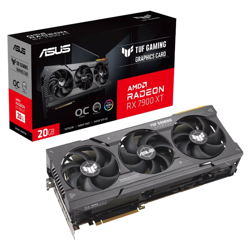 کارت گرافیک ASUS TUF Gaming Radeon RX7900 XT OC Edition 20GB GDDR6 320Bit