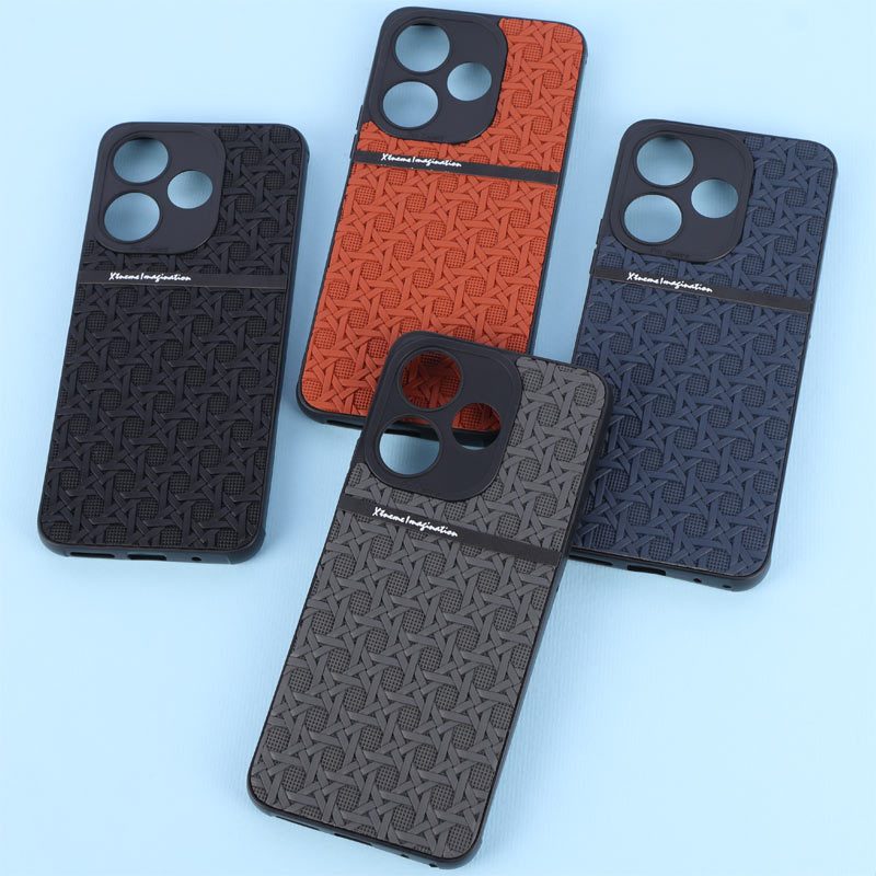 قاب ژله ای شیائومی Redmi 13 4G / Redmi 13 5G طرح حصیری محافظ لنزدار Pro Camera