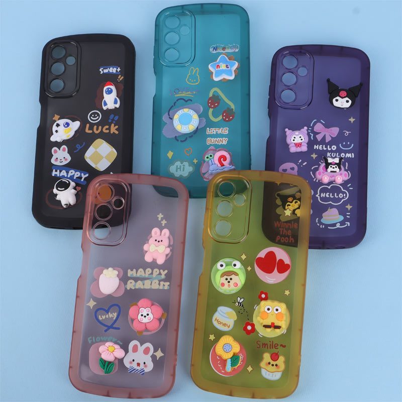 قاب Fashion Case سامسونگ Galaxy A05s عروسک برجسته محافظ لنزدار