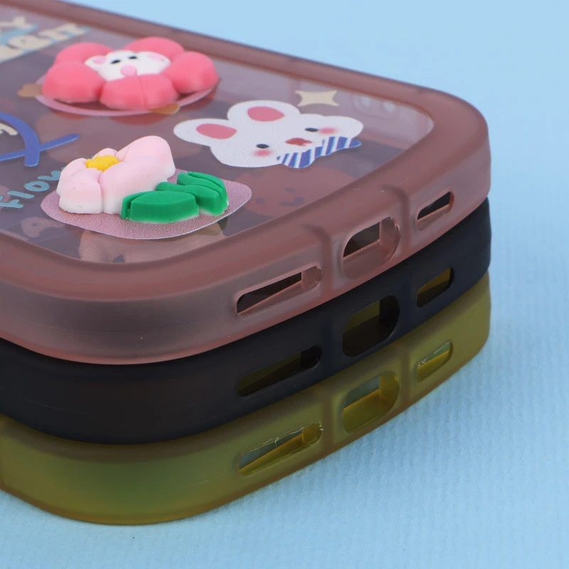 قاب Fashion Case آیفون iPhone 12 Pro Max عروسک برجسته محافظ لنزدار
