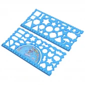 خط کش شابلون دار ژله ای Unik 20cm بسته 2 عددی