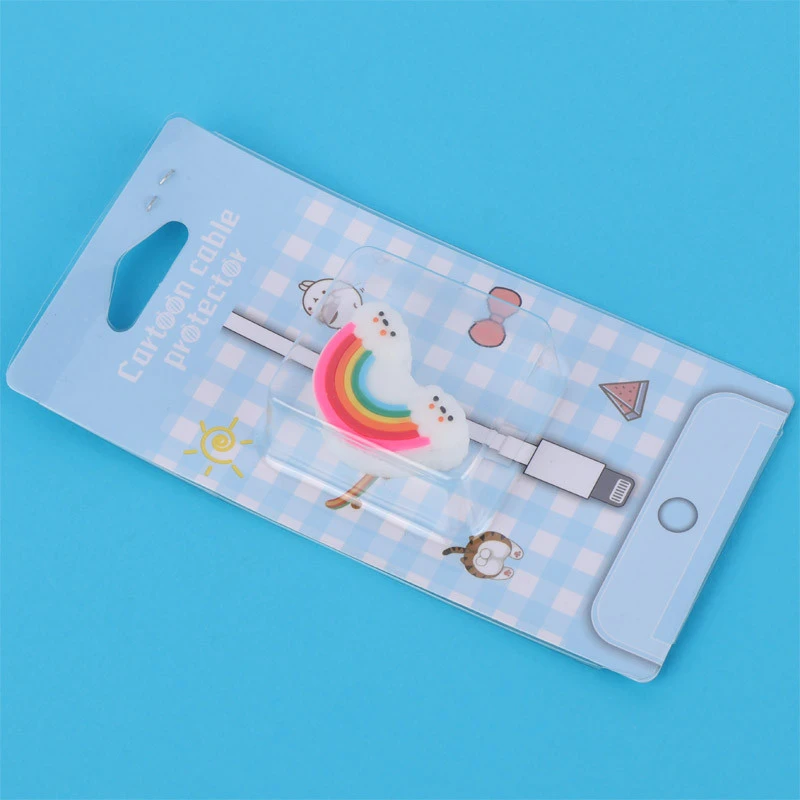 محافظ کابل شارژر طرح رنگین کمان