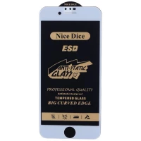 گلس آنتی استاتیک Nice Dice آیفون 6 / 7 / 8 / SE 2020 سفید