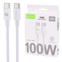 کابل تبدیل فست شارژ Bavin CB274-100W Type-C To Type-C 100W 1.5m