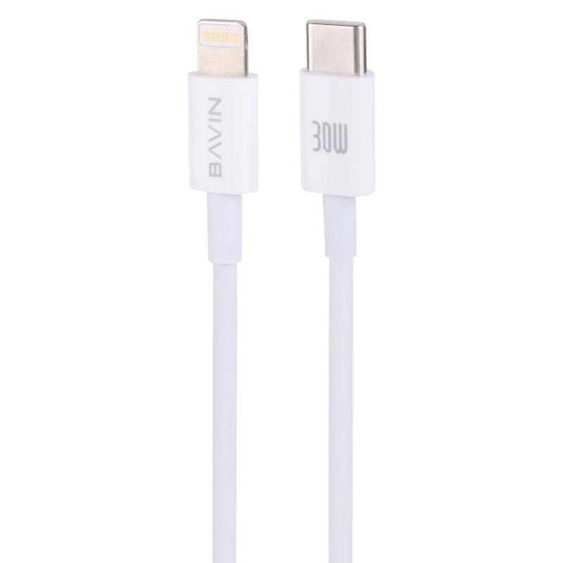 کابل تبدیل فست شارژ Bavin CB274 Type-C To Lightning PD 30W 1m