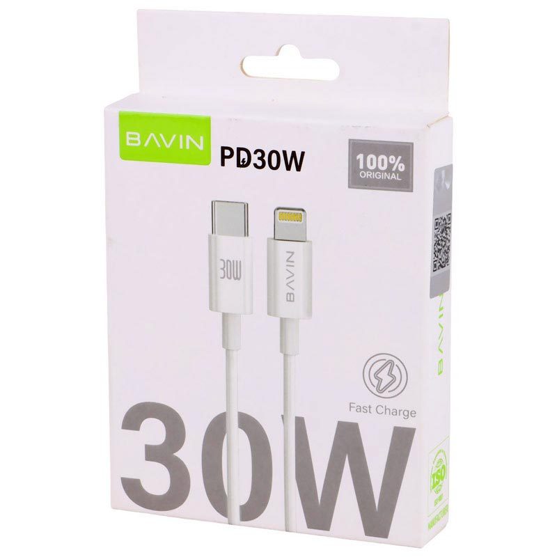 کابل تبدیل فست شارژ Bavin CB274 Type-C To Lightning PD 30W 1m