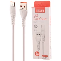 کابل تایپ سی فست شارژ Shoosh SH101C 5A 1.1m