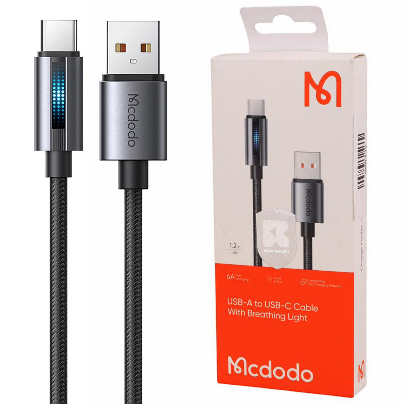 کابل تایپ سی فست شارژ Mcdodo CA-518 6A QC4.0 100W 1.2m