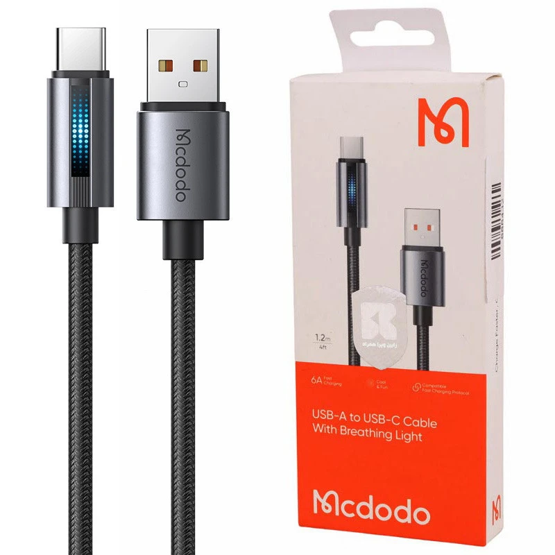 کابل تایپ سی فست شارژ Mcdodo CA-518 6A QC4.0 100W 1.2m