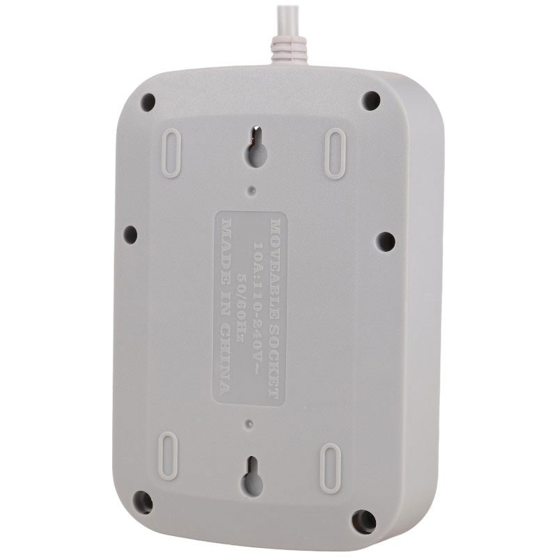 چند راهی 3 خانه برق Q-7 با کابل 2 متری + شارژر USB