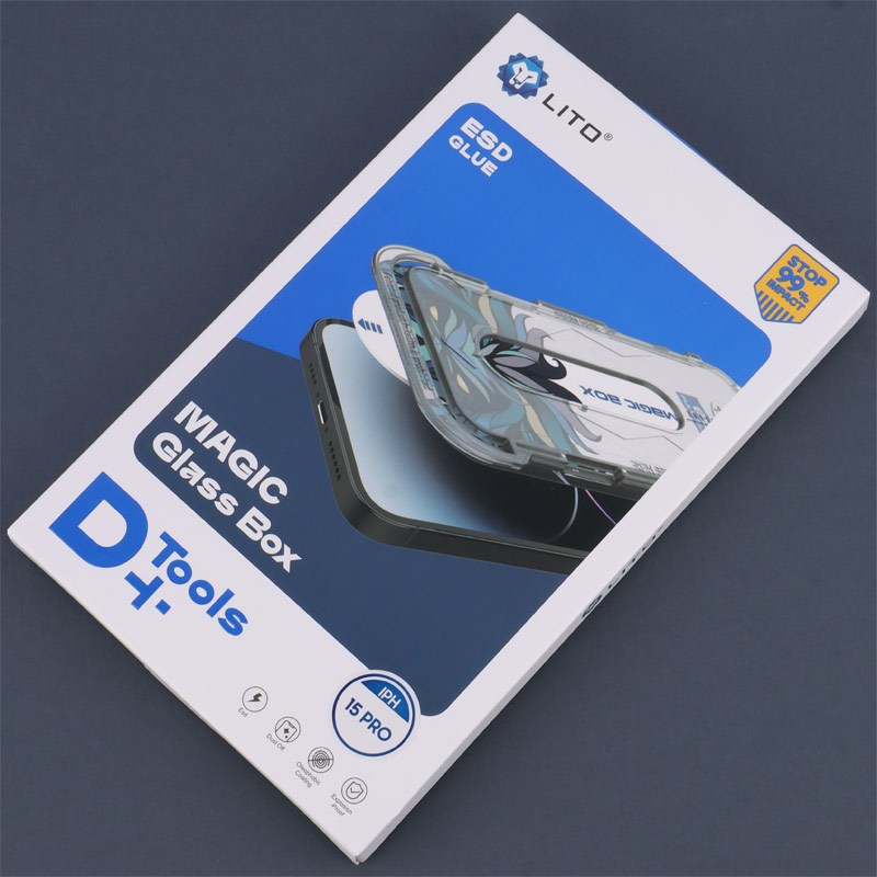 گلس D+ Tools Magic Glass Box لیتو آیفون iPhone 15 Pro