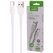 کابل تایپ سی فست شارژ Shoosh SH103C 5A 1.1m