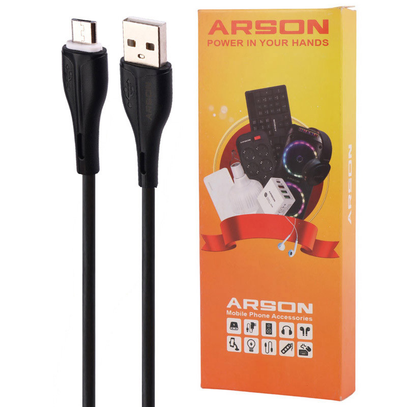 کابل میکرو یو اس بی فست شارژ Arson AN-M6 2.1A 1m