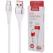 کابل تایپ سی فست شارژ Shoosh SH406C 5A 1.1m