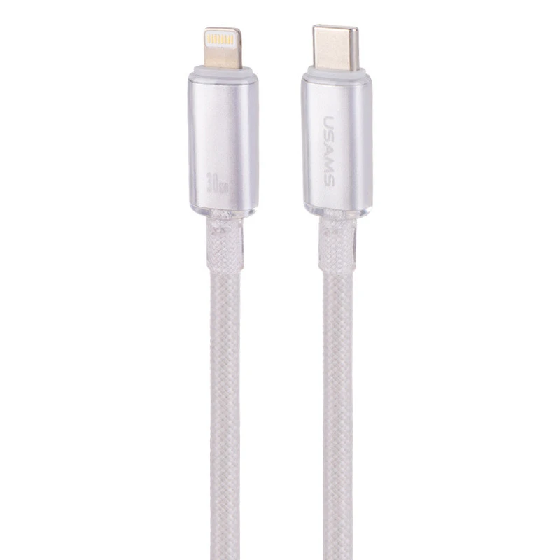 کابل تبدیل فست شارژ Usams US-SJ659 Type-C To Lightning PD 30W 1.2m