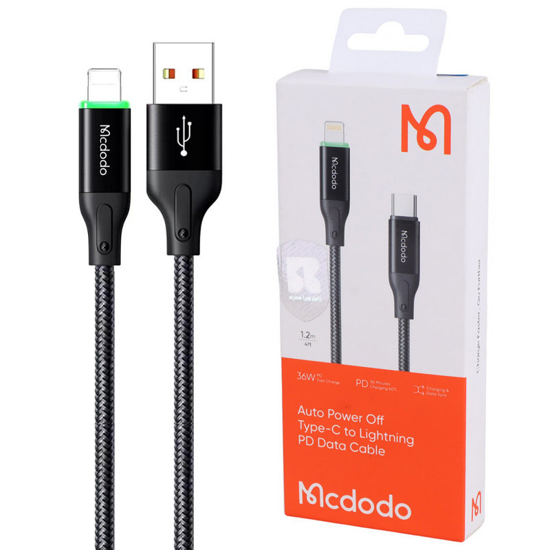 کابل تبدیل فست شارژ Mcdodo CA-305 Type-C To Lightning 3A PD 36W 1.2m