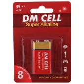 باتری کتابی DM Cell Super Alkaline 6LR61 9V