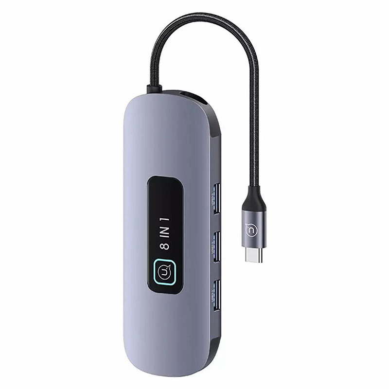 هاب و رم ریدر Usams US-SJ643 Type-C To USB3.0/HDMI/RJ45/SD/Micro SD/Type-C PD