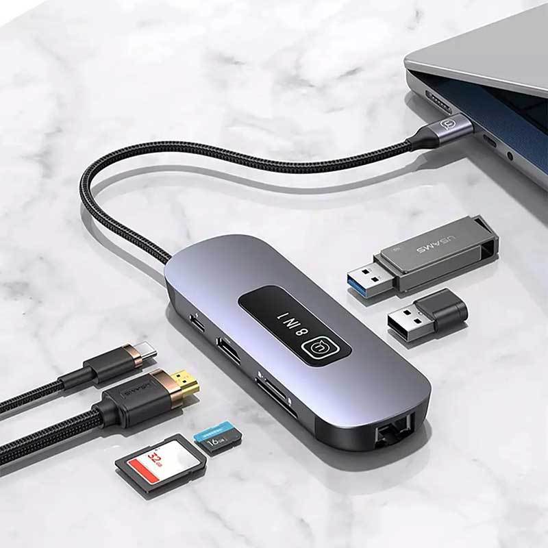 هاب 8 پورت Type-C یوسامز US-SJ643