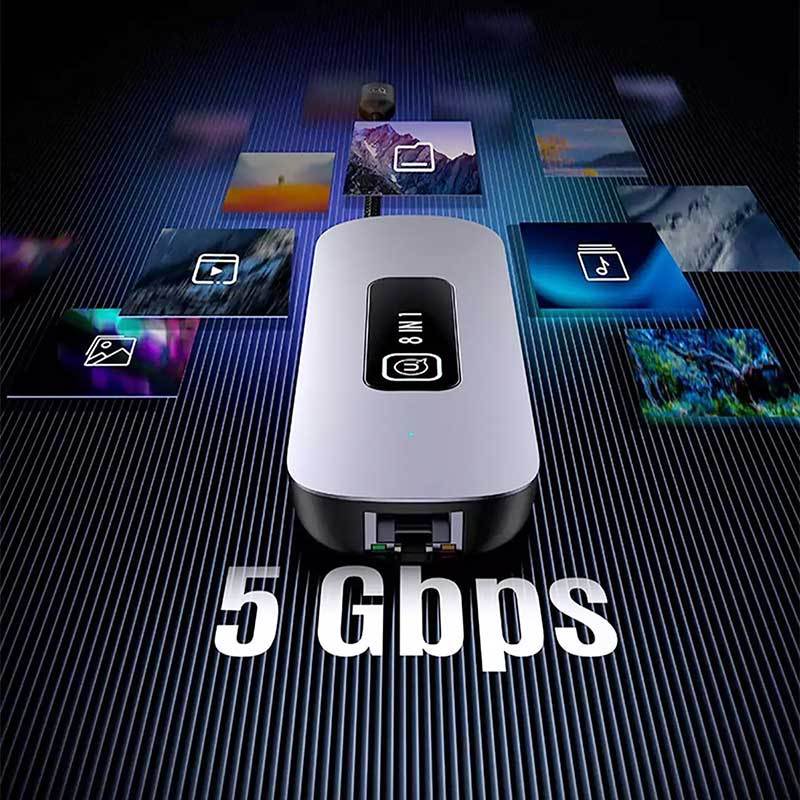 هاب 8 پورت Type-C یوسامز US-SJ643