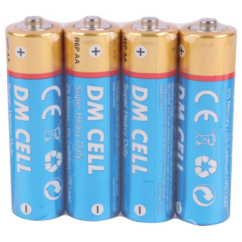باتری چهارتایی قلمی DM Cell Super Heavy Duty R6P UM3 1.5V AA