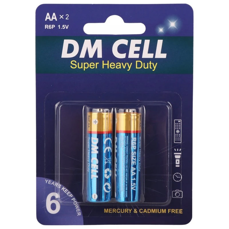 باتری دوتایی قلمی DM Cell Super Heavy Duty R6P UM3 1.5V AA