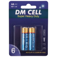 باتری دوتایی قلمی DM Cell Super Heavy Duty R6P UM3 1.5V AA