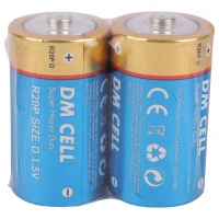 باتری دوتایی بزرگ DM Cell Super Heavy Duty R20P UM1 1.5V D