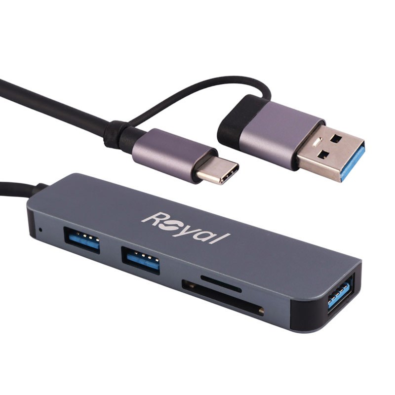 هاب 5 پورت Type-C /USB رویال RHC-30