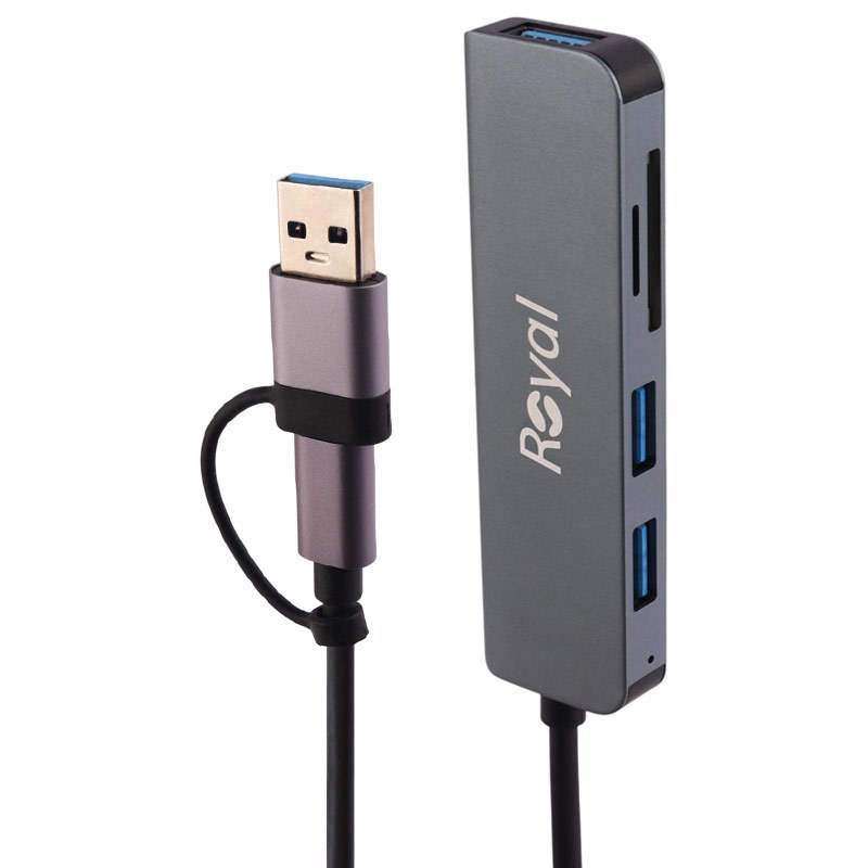 هاب 5 پورت Type-C /USB رویال RHC-30