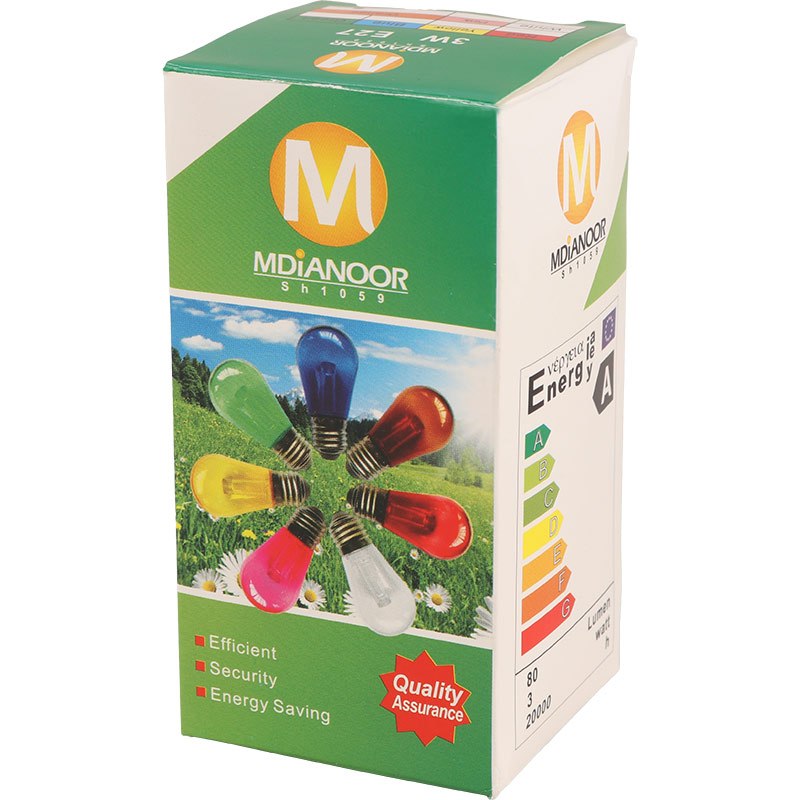 لامپ چراغ خواب Mdianoor E27 3W