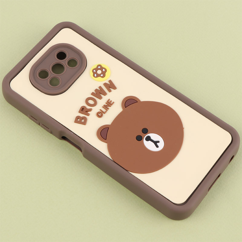 قاب سولید شیائومی Poco X3 / X3 NFC / X3 Pro کارتونی برجسته محافظ لنزدار