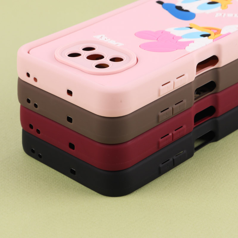 قاب سولید شیائومی Poco X3 / X3 NFC / X3 Pro کارتونی برجسته محافظ لنزدار