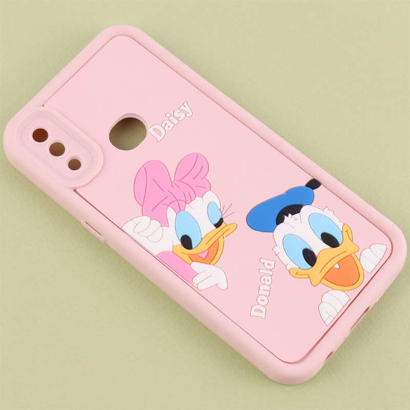 قاب سولید سامسونگ Galaxy A10s کارتونی برجسته محافظ لنزدار