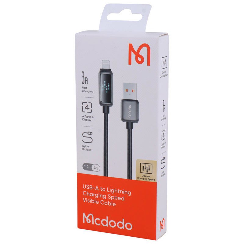 کابل آیفونی فست شارژ Mcdodo CA-525 3A 1.2m