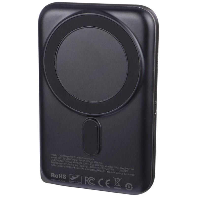 پاور بانک بی سیم فست شارژ مک دودو MC-151 PD 20W ظرفیت 10000 میلی آمپر ساعت