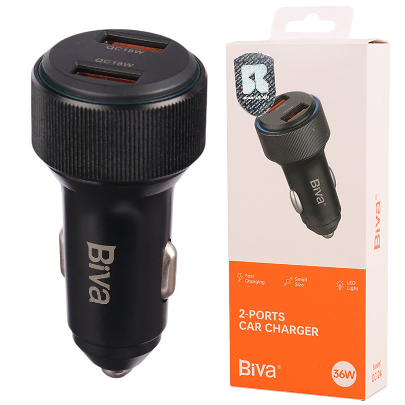 شارژر فندکی فست شارژ Biva CC-24 3A QC3.0 18W