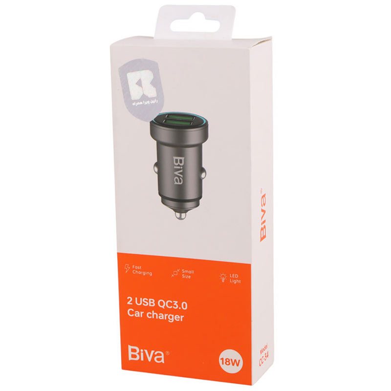 شارژر فندکی فست شارژ Biva CC-34 QC3.0 3A 18W