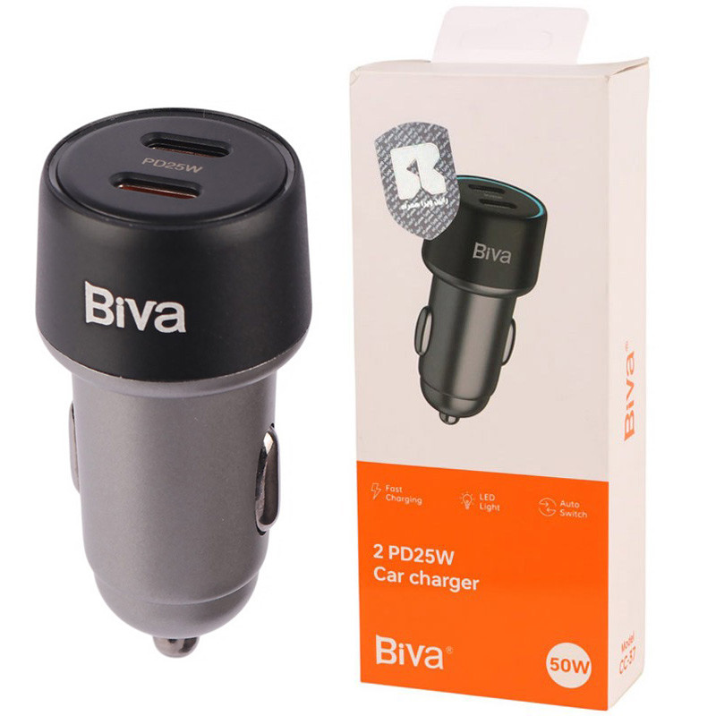 شارژر فندکی فست شارژ Biva CC-37 3A PD 25W