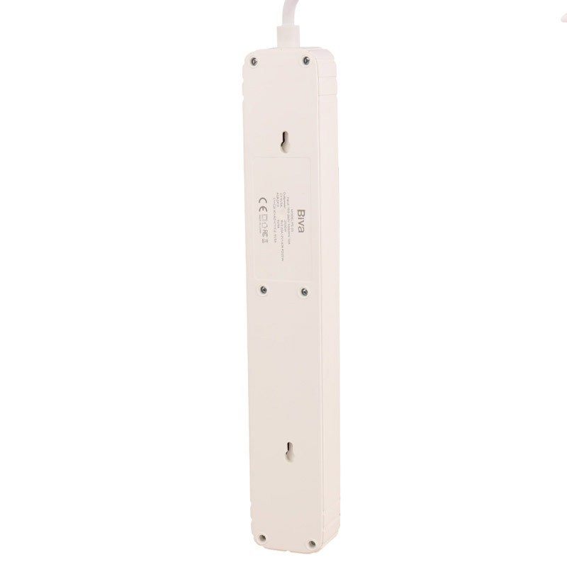 چند راهی 4 خانه برق بیوا PS-05 با کابل 2 متری + شارژر USB و Type-C