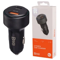 شارژر فندکی فست شارژ Biva CC-25 3A QC3.0 PD 25W