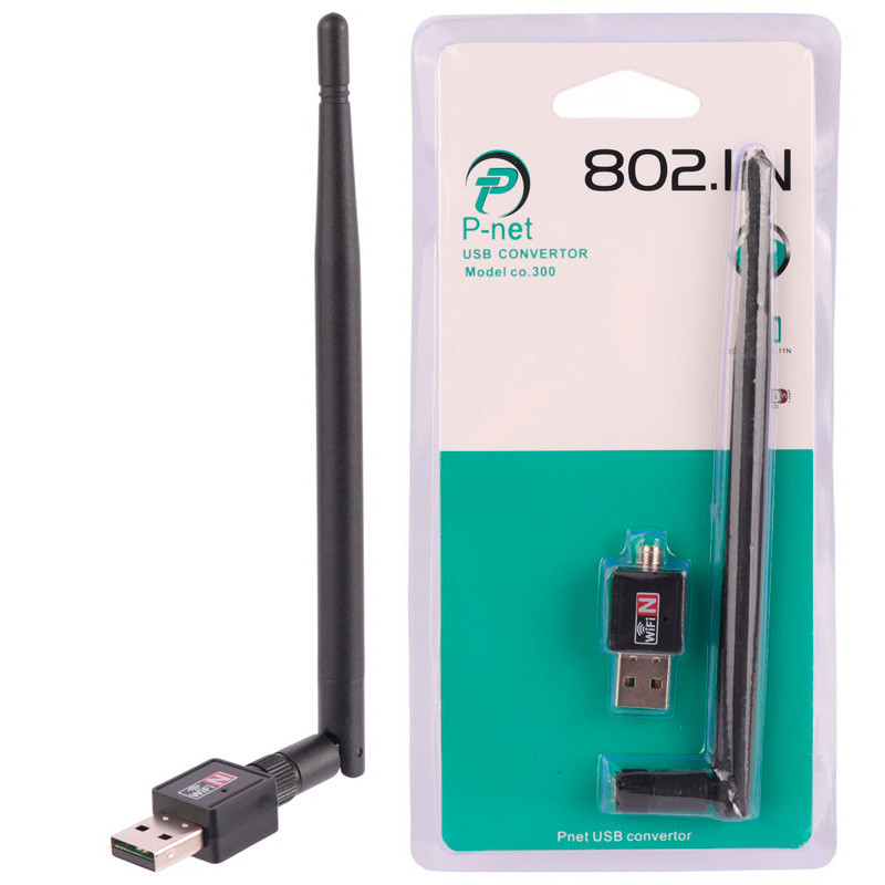 کارت شبکه بی سیم آنتن دار P-net 802.11N 300Mbps