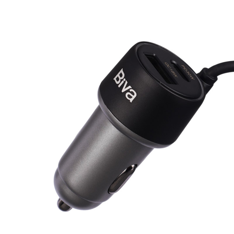 شارژر فندکی فست شارژ Biva CC-39 3A QC3.0 PD 30W