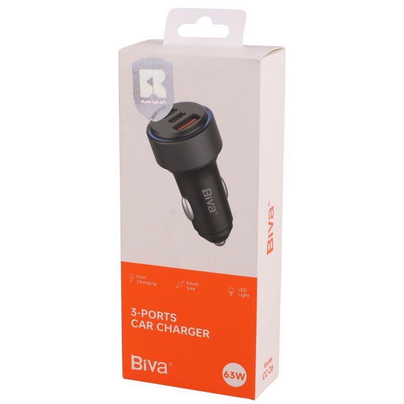 شارژر فندکی فست شارژ Biva CC-26 3A QC3.0 PD 30W