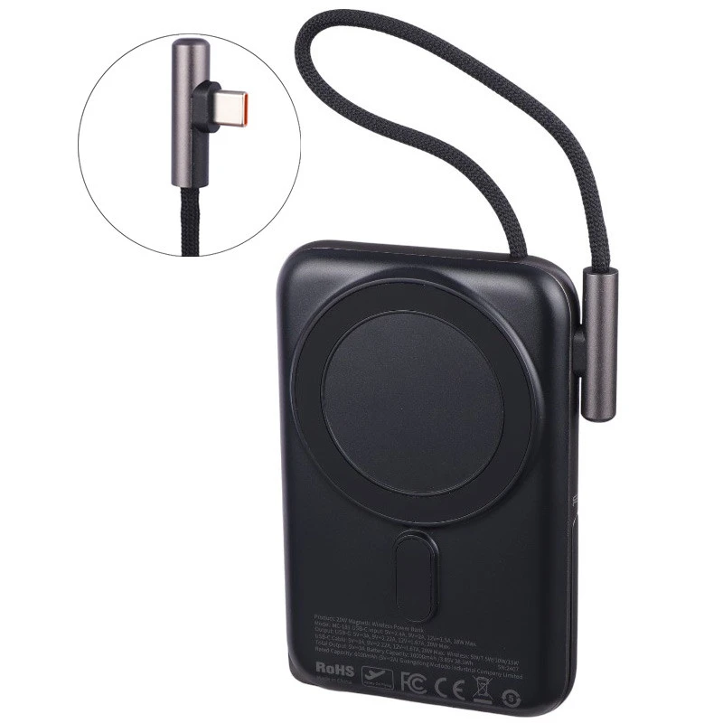 پاور بانک بی سیم فست شارژ مک دودو MC-181 PD 20W ظرفیت 10000 میلی آمپر ساعت