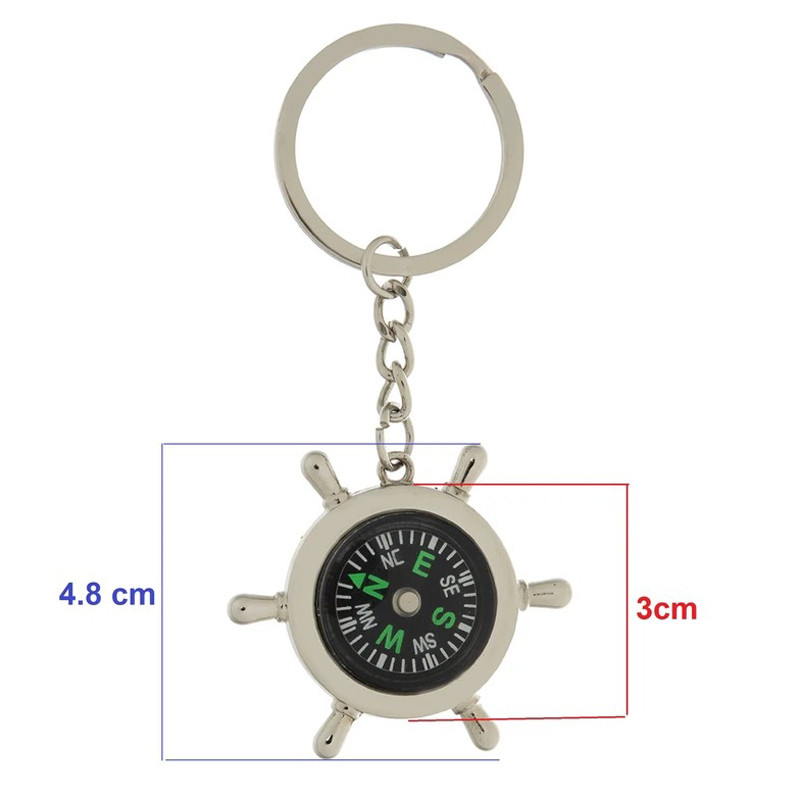 جاکلیدی قطب نما دار طرح سکان دریایی