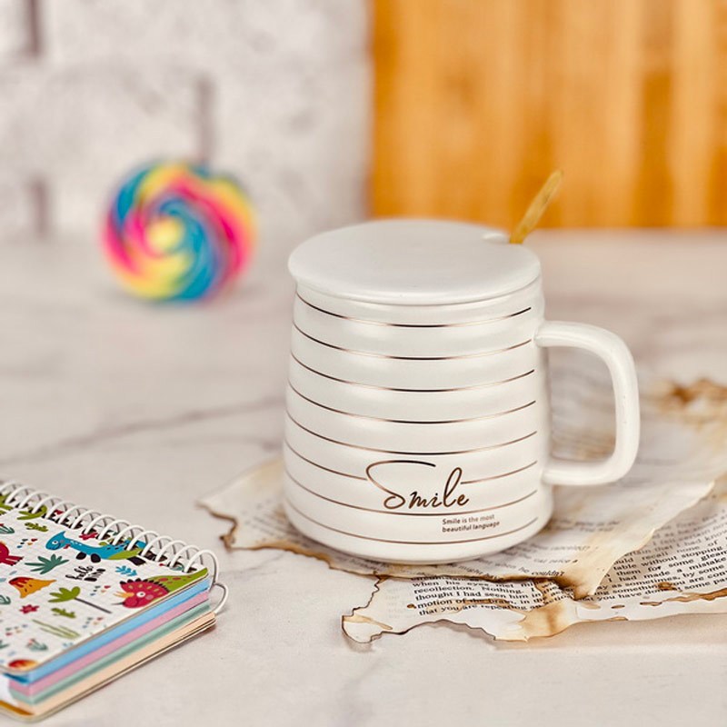 ماگ سرامیکی smile درب دار کد PS104179